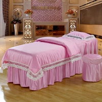 Chúc mừng Beauty bedspread gia đình massage bedspread của bốn bộ khăn trải giường matte satin sản phẩm làm đẹp đặc biệt cung cấp miễn phí vận chuyển - Trang bị tấm ga trải giường gội đầu