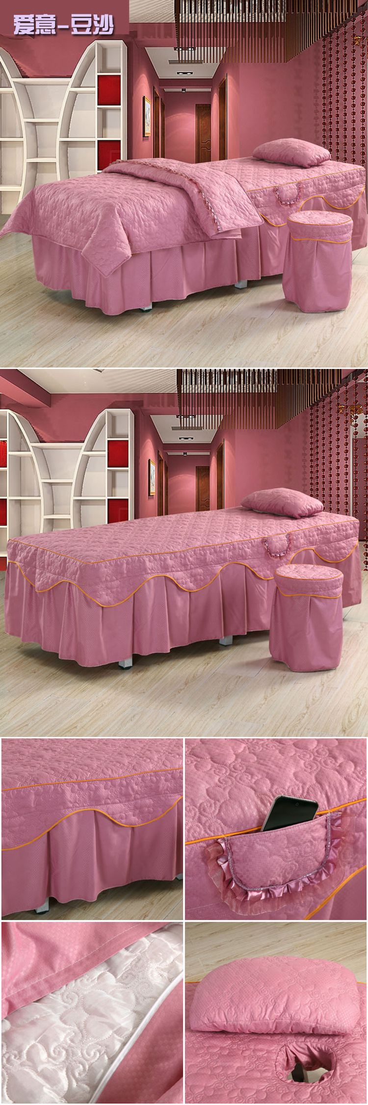 Thân thiện với da bông denim bedspread vẻ đẹp vẻ đẹp massage salon kích thước bedspread bedspread tùy vận chuyển đặc biệt cung cấp - Trang bị tấm ga trải giường gội đầu