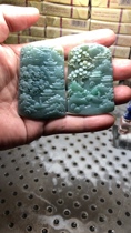 Emerald landscape brand pendant landscape hybrid dragon-card processing custom-made