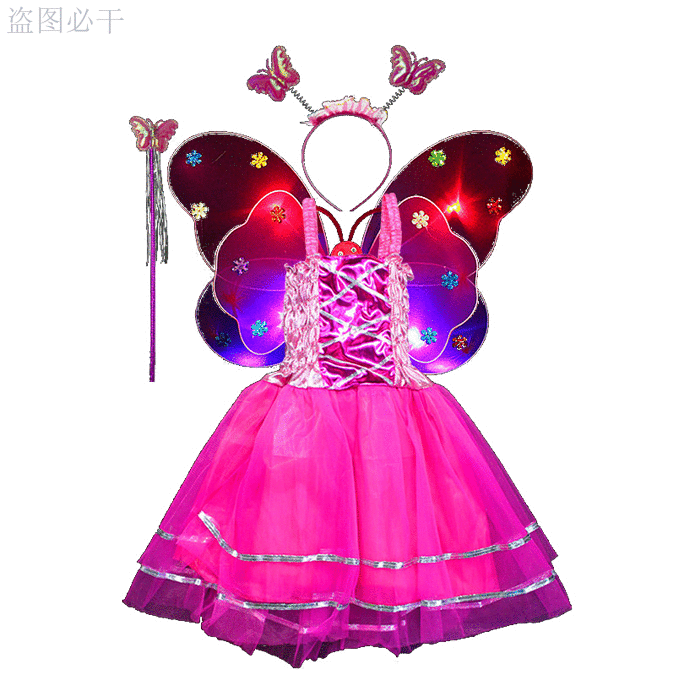 儿童翅膀公主天使巴拉拉小魔仙表演道具四件套女童魔法棒玩具