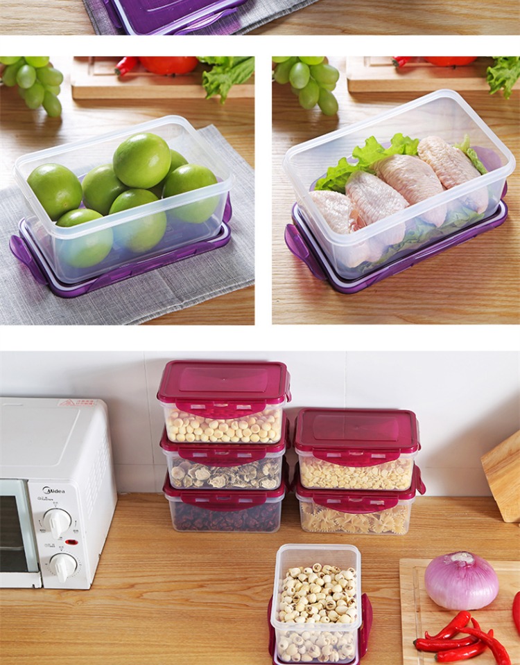 Khuyến mãi 1100 ml hộp lưu trữ hình chữ nhật hộp lưu trữ thực phẩm hộp gelatin hộp tủ lạnh hộp lưu trữ hộp ăn trưa - Hộp cơm điện sưởi ấm hộp cơm hâm nóng lock&lock
