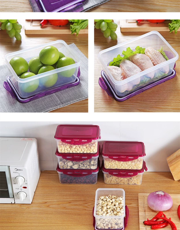 Khuyến mãi 1100 ml hộp lưu trữ hình chữ nhật hộp lưu trữ thực phẩm hộp gelatin hộp tủ lạnh hộp lưu trữ hộp ăn trưa - Hộp cơm điện sưởi ấm hộp cơm giữ nhiệt hàn quốc