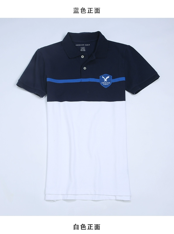 AEO American Eagle Thời trang nam tương phản ve áo ngắn tay áo polo 5165_8832 shop bán áo thun nam có cổ