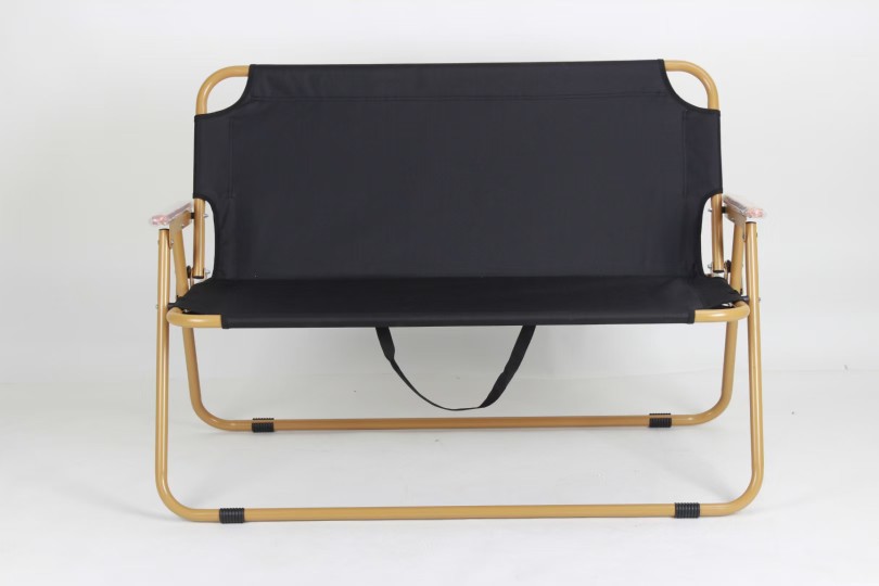 Kafei KAFCAMP double high-quality steel pipe folding chair couple leisure chair outdoor barbecue beach chair