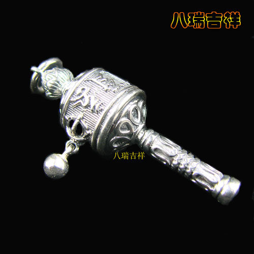 Nepal 925 silver carved six words of verbal transcendent pendant