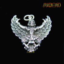 Nepal 925 Silver Handmade Dapeng Golden Wing Bird Buddha Pendant Pendant Pendant Pendant Charms