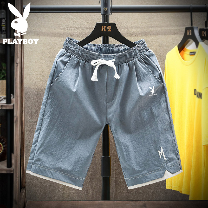 Playboy quần short hàng đầu bình thường của nam giới xu hướng nam giới lỏng lẻo sinh viên quần mùa hè thanh thiếu niên năm điểm quần 5