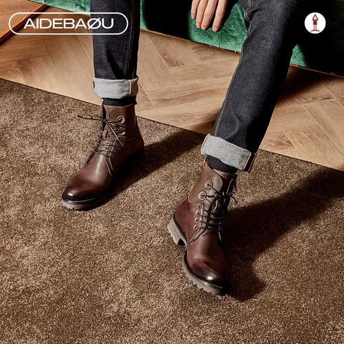 Martens, высокие сапоги для отдыха, туфли в английском стиле, из натуральной кожи, в британском стиле