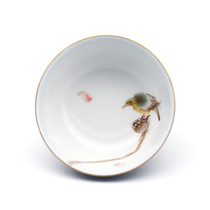 Lushuishanfang Subtle Hall Festival Blue Glaze Glaze in Color Painting Gold Cup