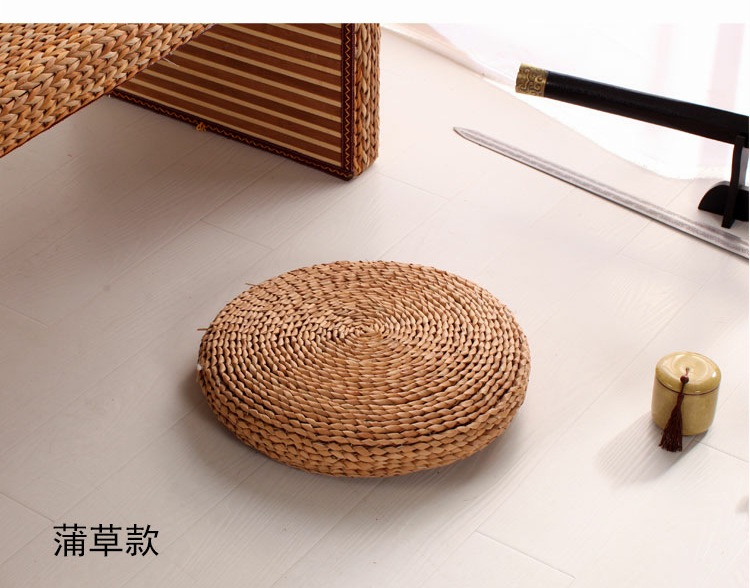 Đơn giản rơm dệt tròn đệm mỏng mây mây dày yoga thiền đệm sàn bến tàu - Ghế đệm / đệm Sofa giá đệm ghế sofa gỗ