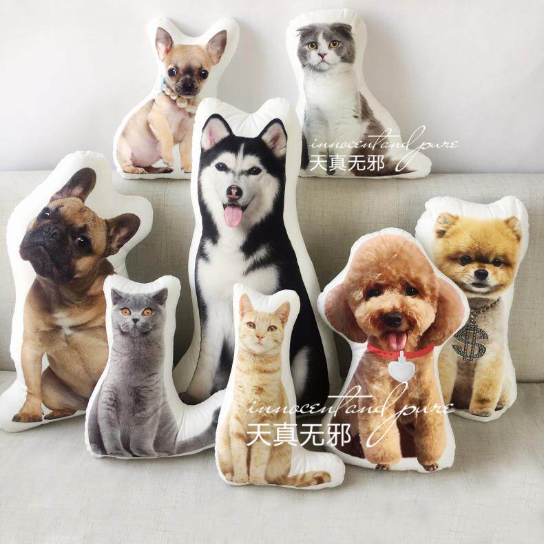 diy Christmas profiled self-ordered 3d kitty pet hug custom-made to figure out a photo pooch Souvenir Pillow