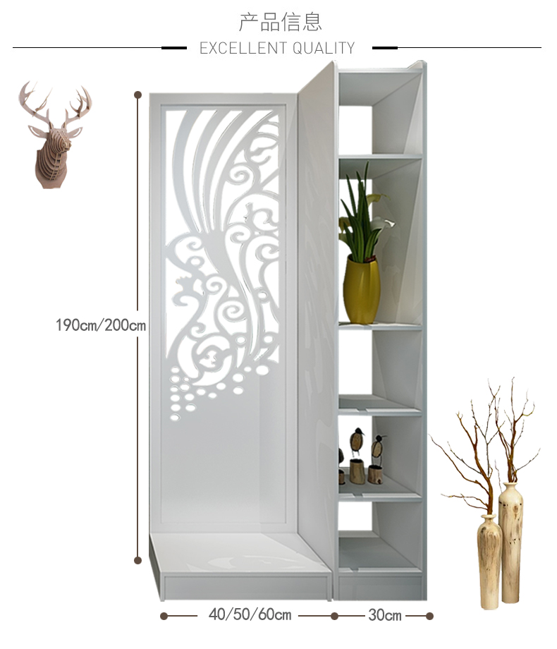 Vách ngăn đơn giản hiện đại hai mặt rỗng chạm khắc lưu trữ hiên tủ di động căn hộ nhỏ phòng khách phòng ngủ tiền sảnh - Màn hình / Cửa sổ vách trang trí cầu thang