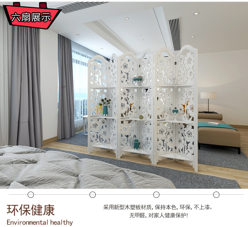 Mận châu Âu đa năng màn hình gấp vách ngăn thời trang khách sạn hiên phòng khách phòng ngủ di chuyển màn hình gấp đơn giản - Màn hình / Cửa sổ vách ngăn lam gỗ