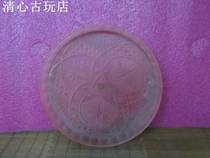 E3044 Creative Arts and Art Botanical Garden Folk Ancient Construction Farmers Home Leg 7 80s Red Plastic Large Disc