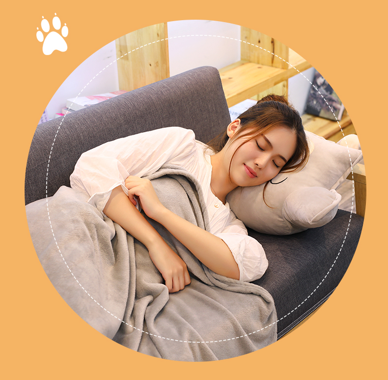 Gối chăn đôi sử dụng đa chức năng cá tính thắt lưng dễ thương gối văn phòng gối tựa lưng đệm ba trong một gối tựa lưng cho bà bầu