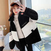 Girls Lamb Suede Winter Clothing 2023 new Han Edition of large children plus thicker winter sweater tide