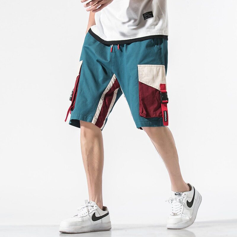 Bin Stones One Tree Casual Shorts Male Summer Han Edition Tide Cards 100 Hitch Fashion Loose Slim Fit Straight Cylinder 50% Workwear Pants