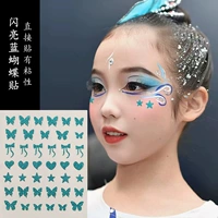 Блестящая синяя клейкая наклейка