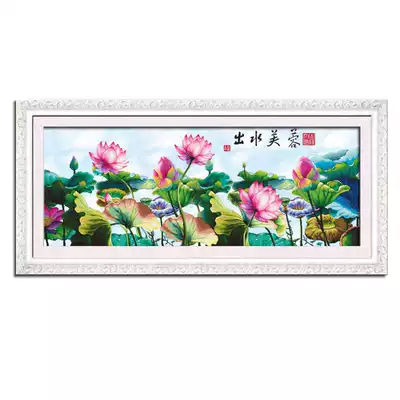 ABV cotton new printed cross stitch large living room scenery flower lotus picture water hibiscus color lotus