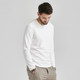 Soft and comfortable丨brushed pure cotton丨Spring new solid color inner layering shirt top white long-sleeved T-shirt for men