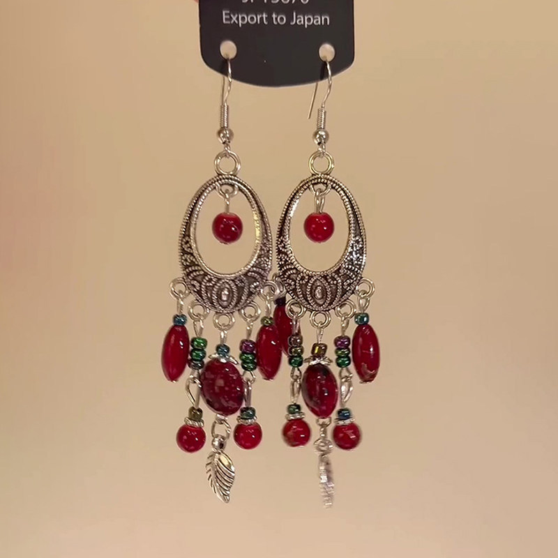 French [Designer] Musesearts Bohemian Tassel Long Earrings, Retro New Chinese Style Earrings