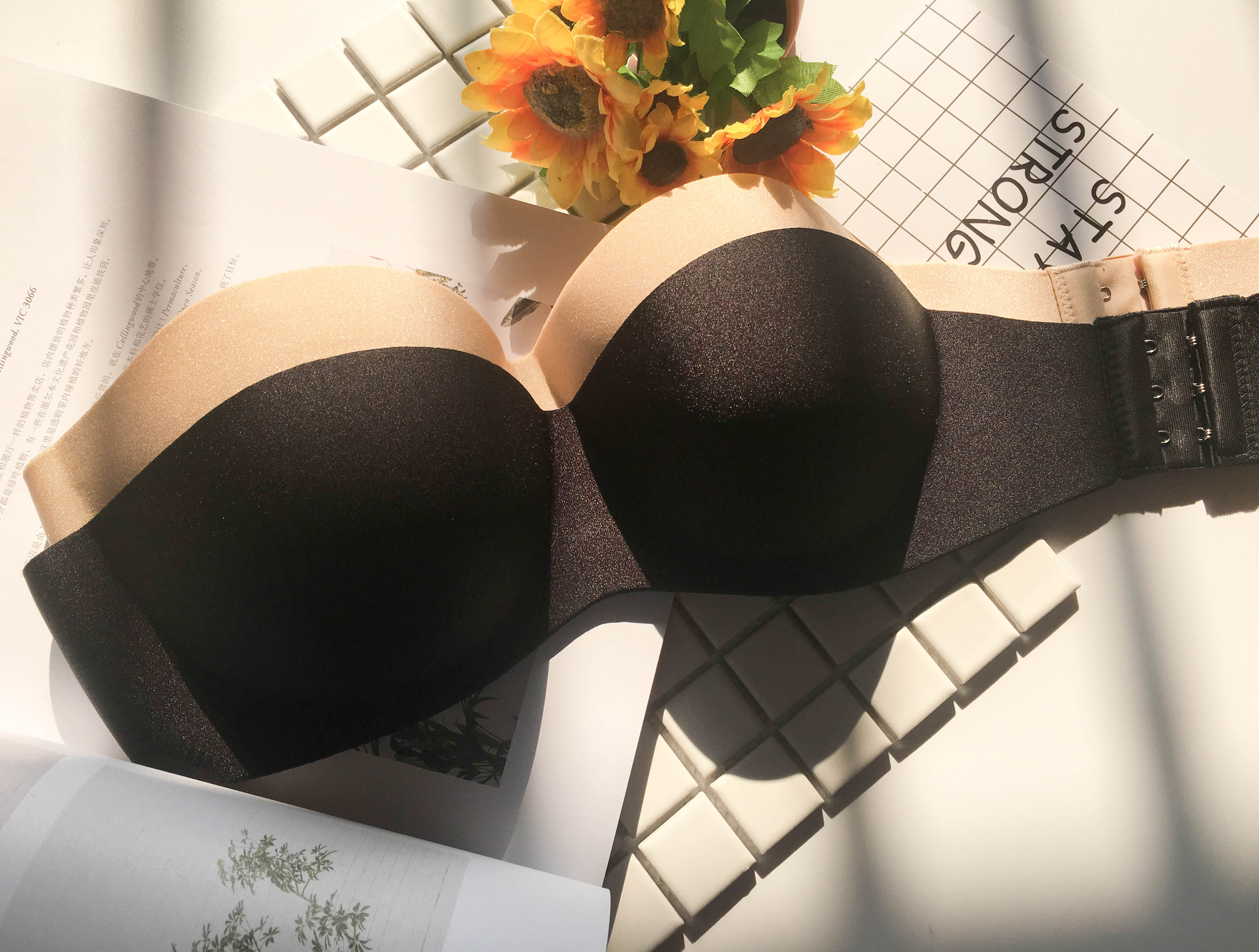 ALCO without shoulder strap lingerie invisible anti-slip bra thin chest patch to gather a trowel