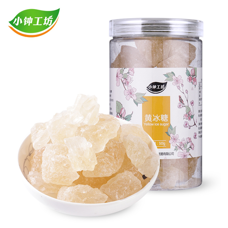 Xiaozhong Workshop Yellow rock sugar 500g*2 cans earth rock sugar No bleaching old rock sugar pieces Silver fungus soup soup materials