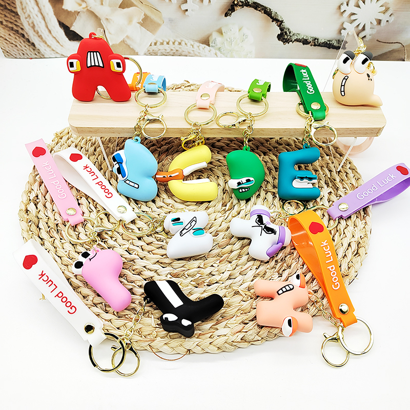 Alphabet Lore Alphabet Keychain Cartoon Doll Toy Same Style Pendant Keyring
