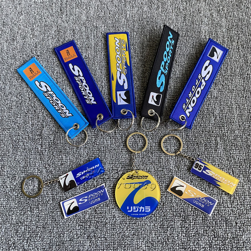 Spoon Racing Keychain Jdm Modified Lanyard Key Pendant Acrylic Universal Fit Gk5 Style Sticker