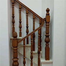 Лестничные перила 独步楼梯橡胶木b型原木扶手加原木xz014号小柱欧式风