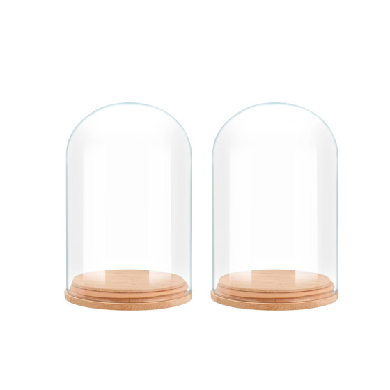 文玩玻璃罩防尘密封罩核桃手串核雕单籽防开裂收纳瓶圆形摆件包邮