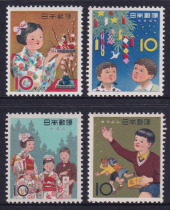Japan Letter Sales Stamp C374-377 Mid-Year Issue 4 Complete Top Grade Random Postmark