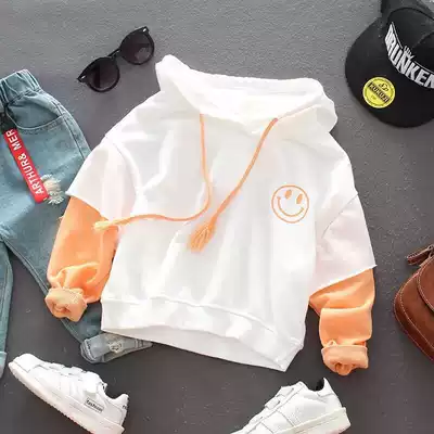 Boy's sweatshirt boy Korean version of children's hooded jacket girl Autumn dress foreign school children autumn long sleeve shirt
