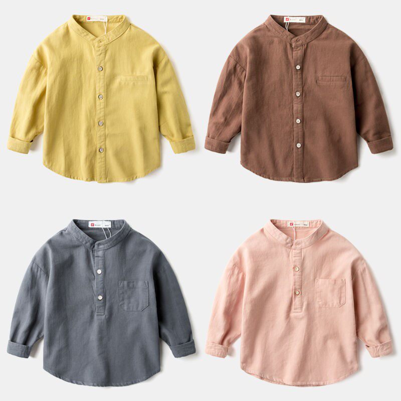 Boys long sleeve shirt 2019 spring and autumn new spring and summer baby shirt Japanese spring 5-year-old children's coat tide 1