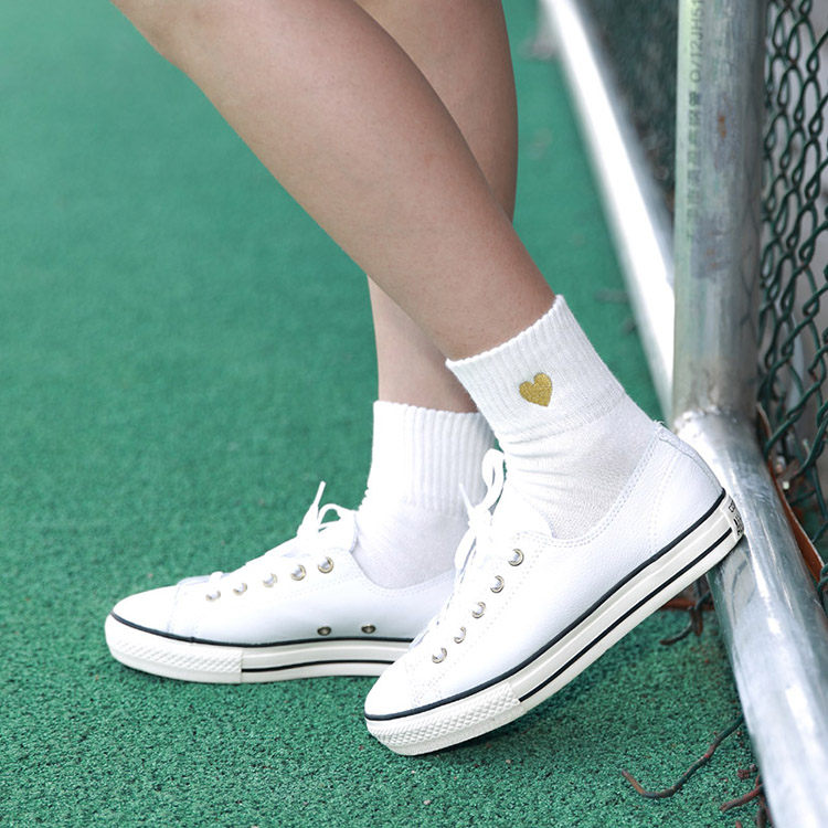 10 đôi thêu thủ công bằng vàng của Nhật Bản yêu thích vớ cotton nữ dày lên mùa thu và mùa đông học sinh trong vớ ống quần tất đồ lót