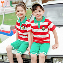 2020 Primary school childrens school uniforms new kindergarten garden clothes men and women children class uniforms short sleeves Two sets