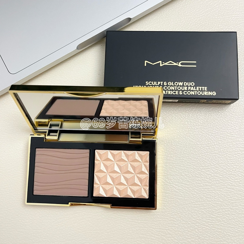 Mac Little Gold Box Two-Tone Contour Palette Ginger Highlight + Omega Nose Shadow Matte Dual Palette