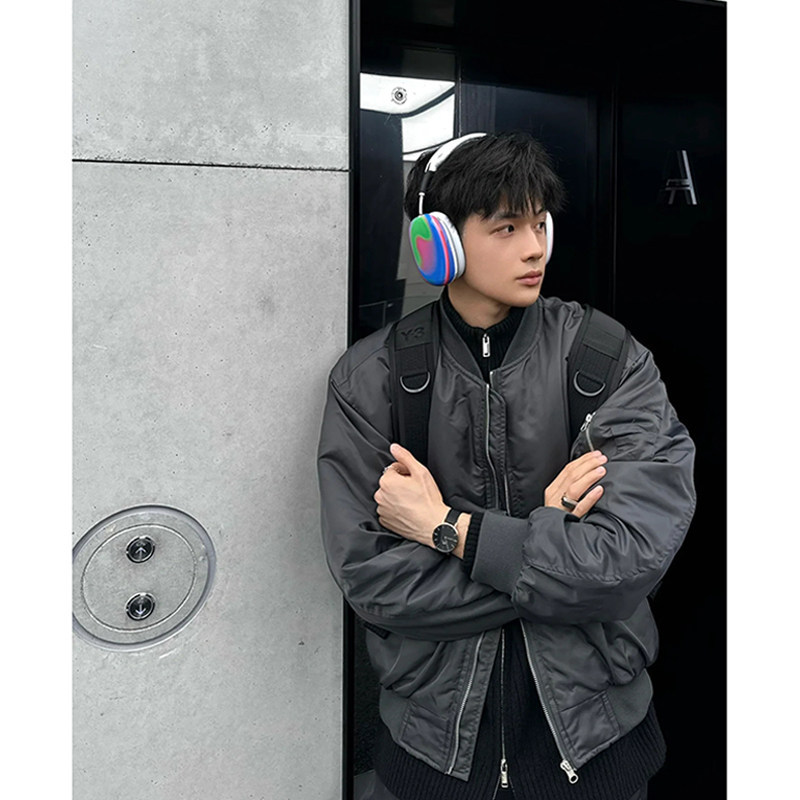 Trendy Brand Ma1 Bomber Jacket Cleanfit Jacket Unisex Baseball Jacket Autumn and Winter Retro Fleece-Lined Cotton Jacket Trendy Brand Ma1 Bomber Jacket Cleanfit Jacket Unisex Baseball Jacket Autumn and Winter Retro Fleece-Lined Cotton Jacket