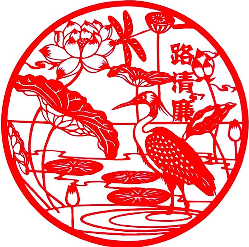 Hollow adhesive paper-cut clean and honest Chinese dream glass sticker clean and honest Chinese dream paper-cut window grilles