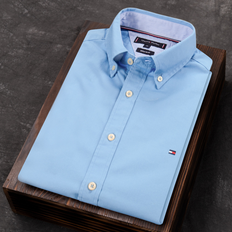 North American Genuine Tommy Tommy Short-Sleeved Shirt for Men, Summer Work Commute Casual Thin Cotton No-Iron Pure Cotton Half-Sleeve Shirt North American Genuine Tommy Tommy Short-Sleeved Shirt for Men, Summer Work Commute Casual Thin Cotton No-Iron Pure Cotton Half-Sleeve Shirt