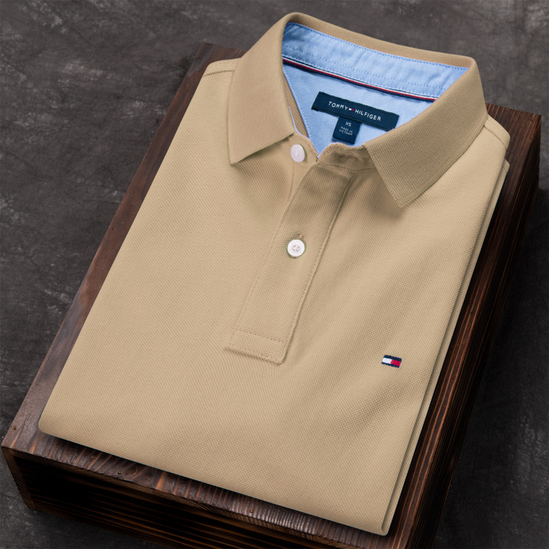 In-Stock North American Tommy Polo Shirt Short-Sleeve Men's 26 Summer New High-End Collared Pure Cotton Half-Sleeve T-Shirt