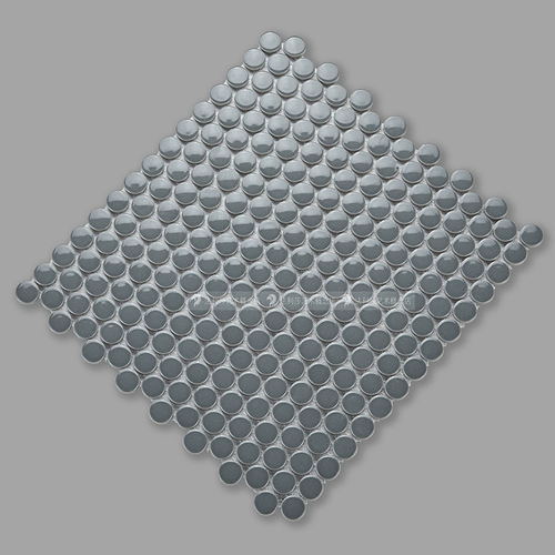 Круглая керамическая мозаика, скандинавская черно-белая декоративная плитка, противоскользящая напольная плитка для ванной комнаты и магазина