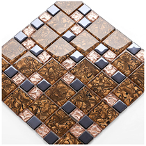 Crystal glass plated clamp plated with Golden Background Wall tile toilet KTV storefront decorated silver