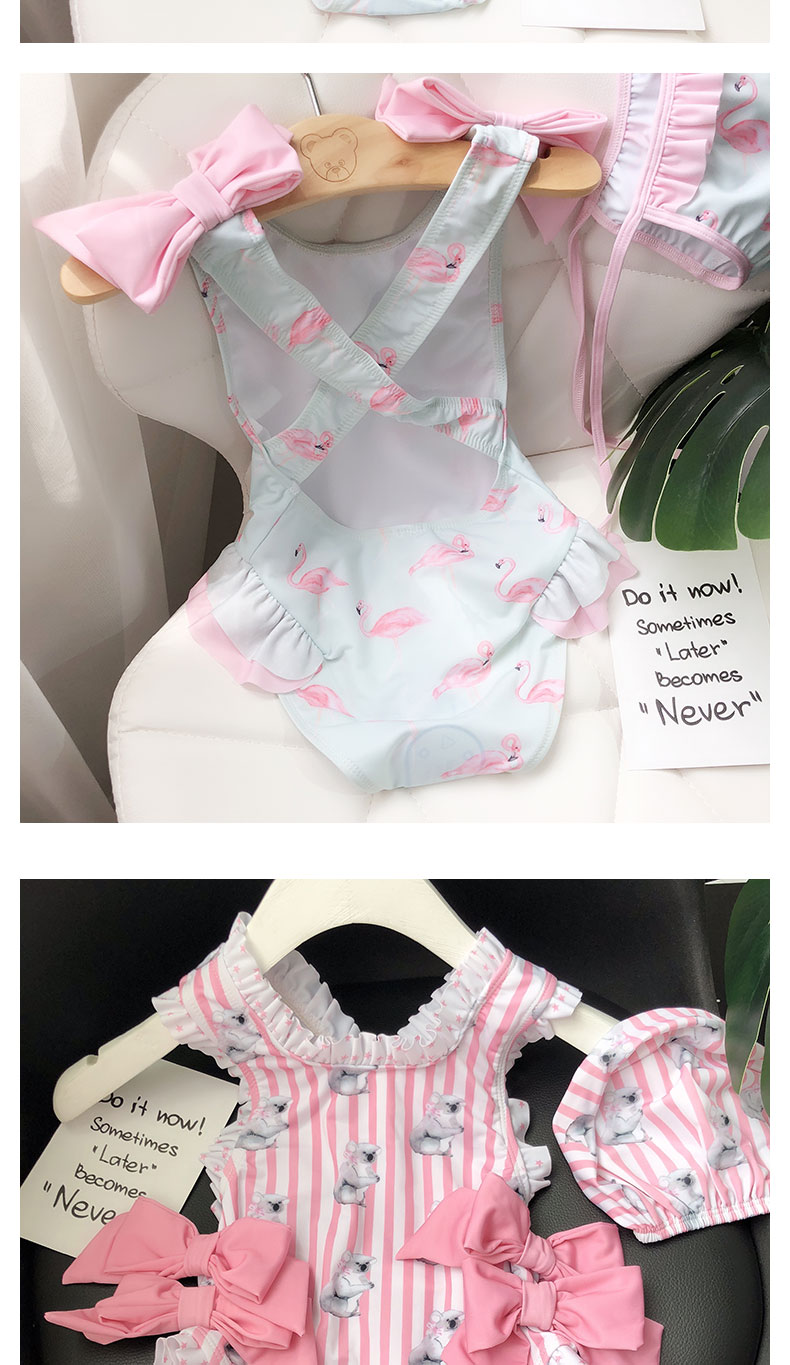 Đồ bơi trẻ em cô gái flamingo nữ bé bé dễ thương váy cô gái kiểu váy một mảnh áo tắm công chúa - Bộ đồ bơi của Kid bộ bơi trẻ em