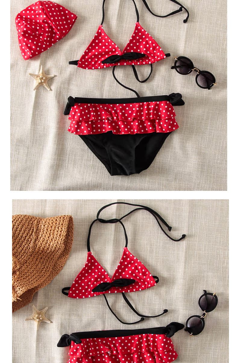 Đồ bơi cho trẻ em Cô gái Chia bé Váy Đồ bơi Dễ thương Vòm vòm Minnie Mũ bé Baby Bikini - Bộ đồ bơi của Kid đồ bơi trẻ em xuất khẩu