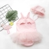 Công chúa Hàn Quốc Nữ Baby Baby Pure White Little Angel Wings Girl Áo tắm một mảnh Váy áo tắm Váy gạc - Bộ đồ bơi của Kid Bộ đồ bơi của Kid