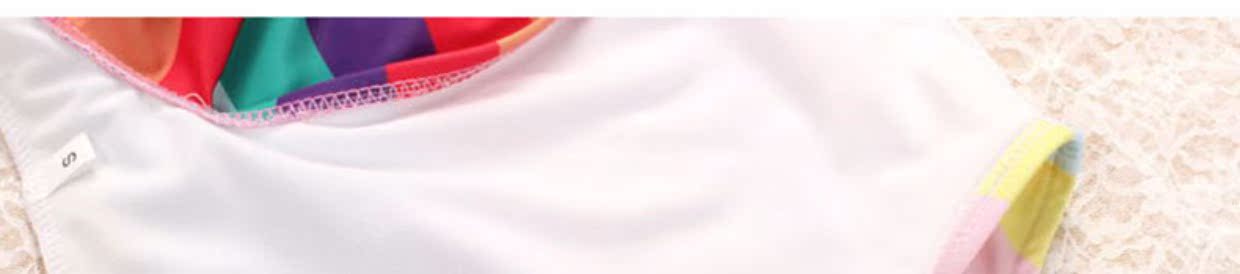 Đồ bơi trẻ em mới cho bé gái siêu dễ thương cầu vồng sọc dọc một mảnh áo tắm kỳ nghỉ bé gái màu nơ đồ nàng tiên cá cho be gái