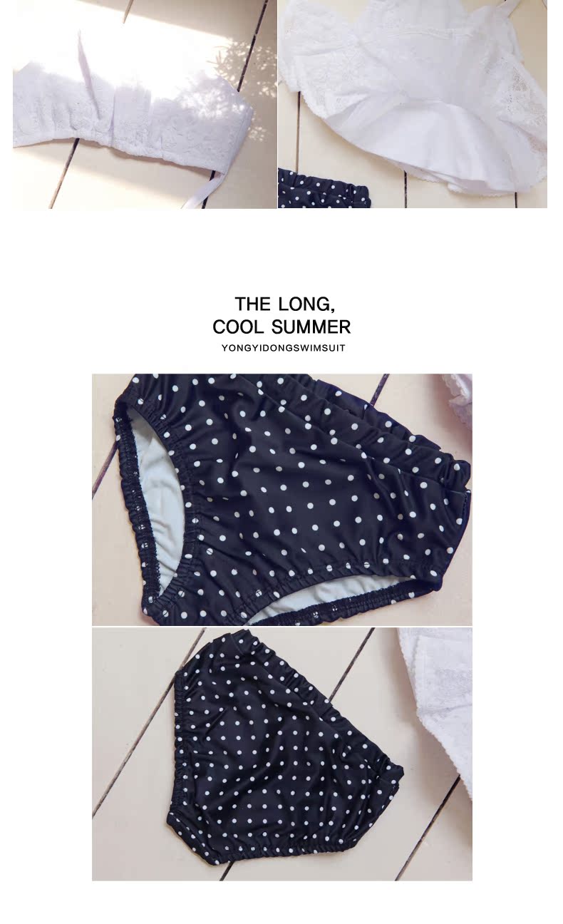 Hàn Quốc chia tam giác bé gái đồ bơi ren công chúa đầm đu treo cổ áo tắm trẻ em bikini - Bộ đồ bơi của Kid đồ bơi con nít