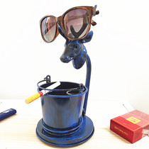 Retro industrial style creative fashion ashtray personality trend desktop household multifunctional light luxury living room ashtray