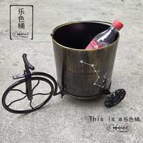 American retro fashion cute trash can Kitchen living room household paper basket garbage sorting lazy creative music bucket